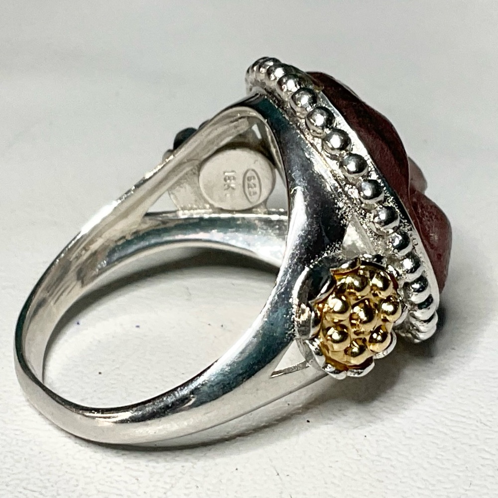 Tagliamonte Sterling 18K Carved Celestial Ring SZ 6 - Picture 4 of 10